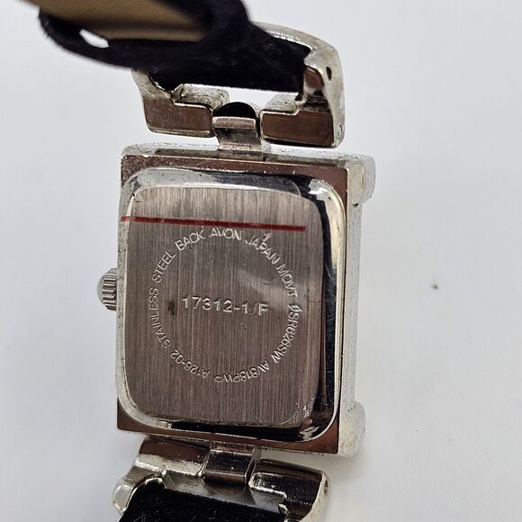 20MM Women's Watch Cream Dial Black Suede Leather Bands New Battery - Picture 6 of 14